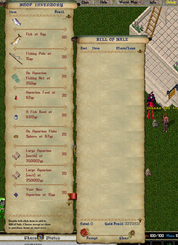 Menu do Fisherman