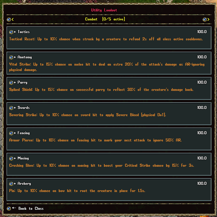 Skill Specializations